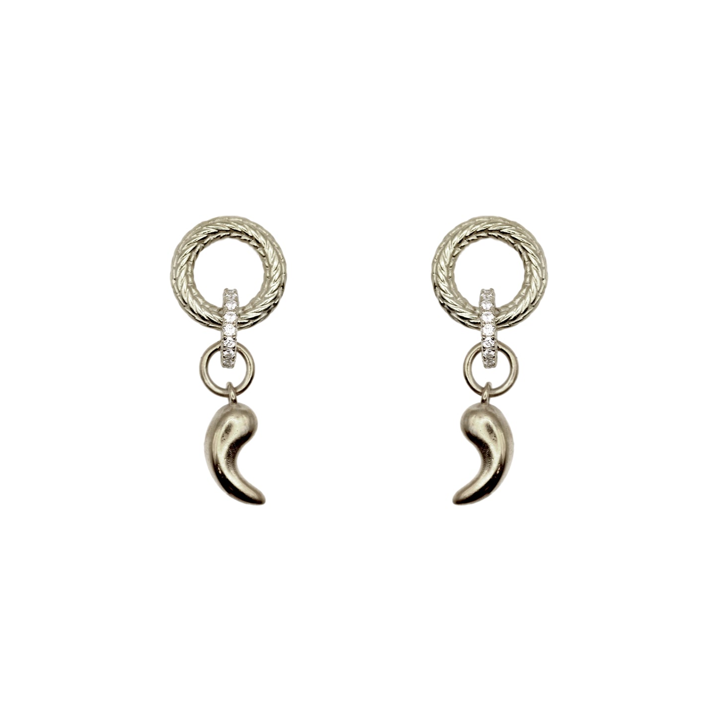 Gok Ock Design Diamond Dangle Yellow Gold Earrings