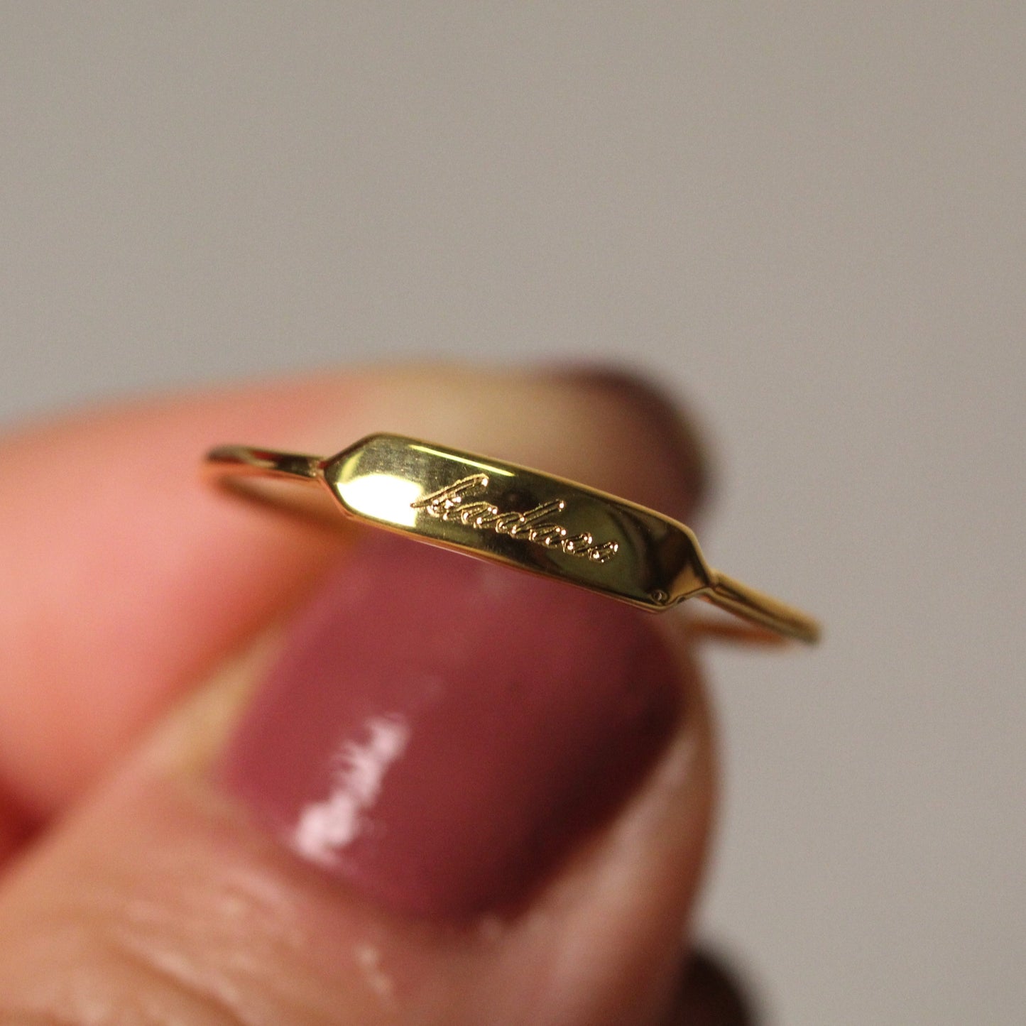 14k Customized Engraving Gold Ring