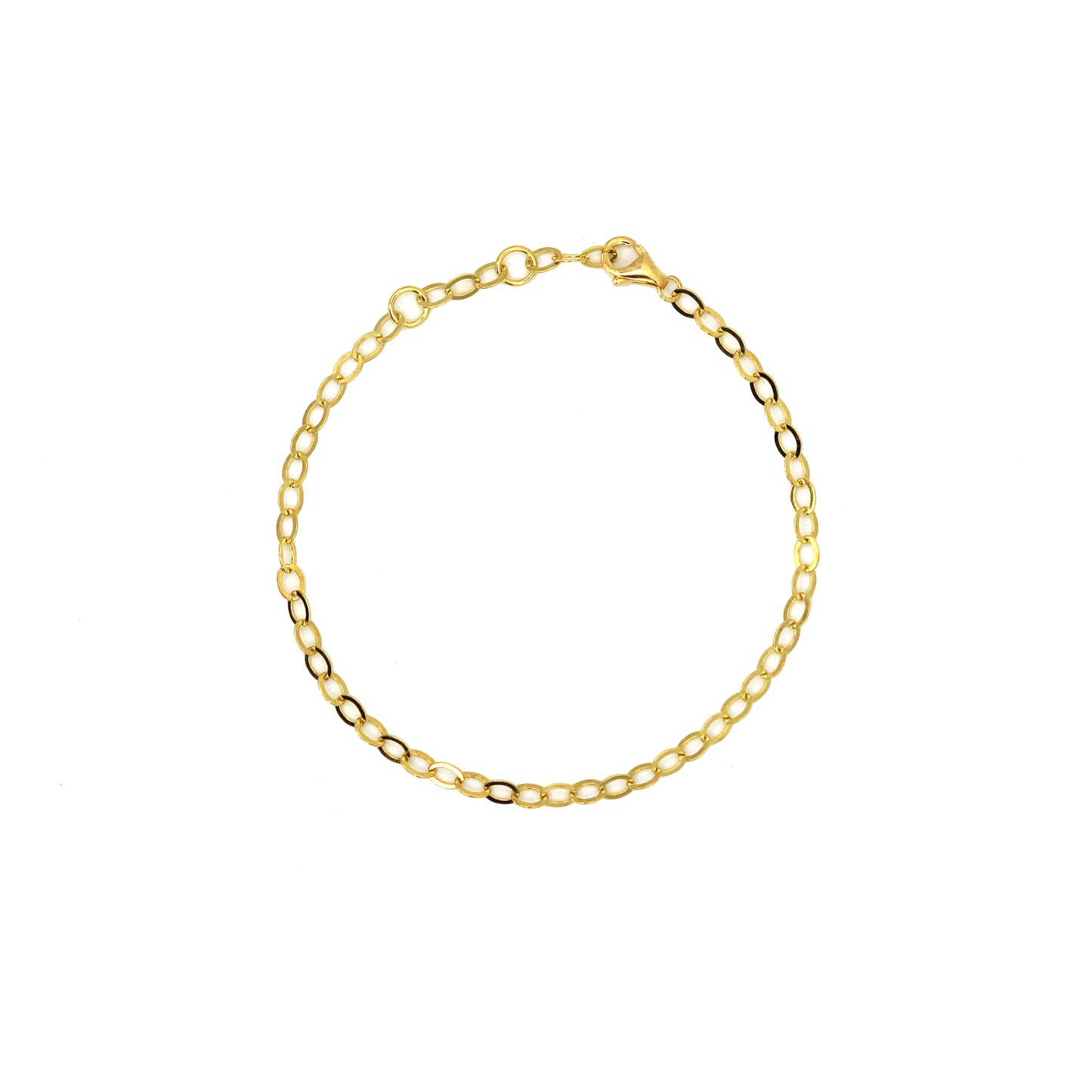 Dainty Oval Chain Gold Bracelet