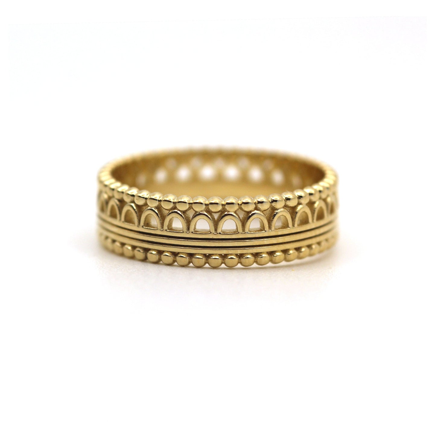 14k Antique Lace Pattern Gold Ring