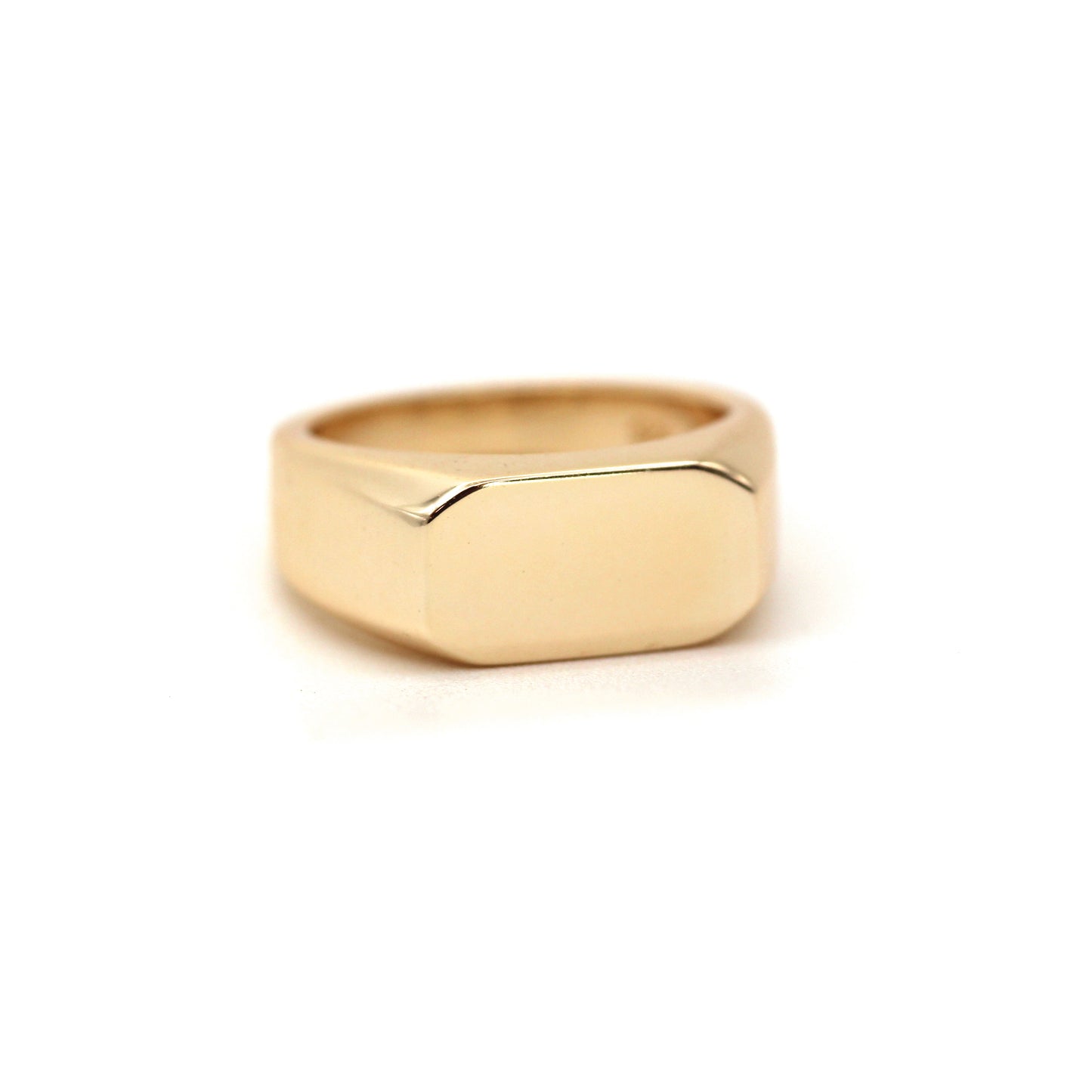 14k Rose Gold Bold Signet Ring