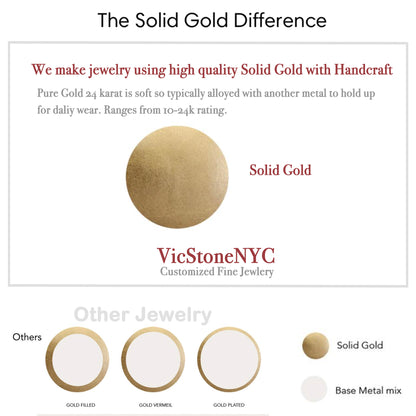 14k Customized Letter Gold Stud Earrings