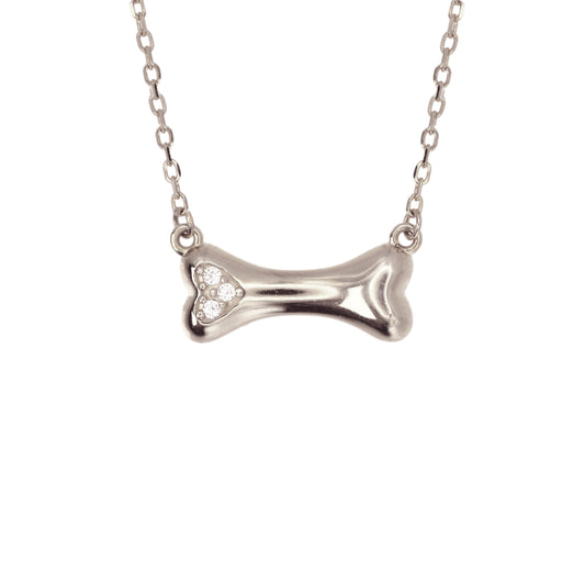 Sterling Silver Dog Bone Necklace