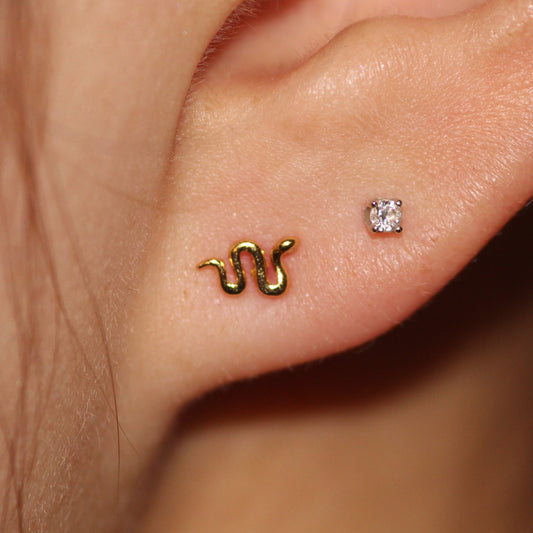 Tiny Snake Earrings