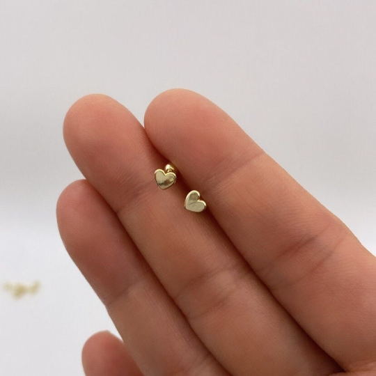 Tiny Heart Silver Gold Vermeil Piercing