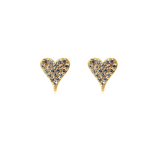 Heart Silver Post Earrings