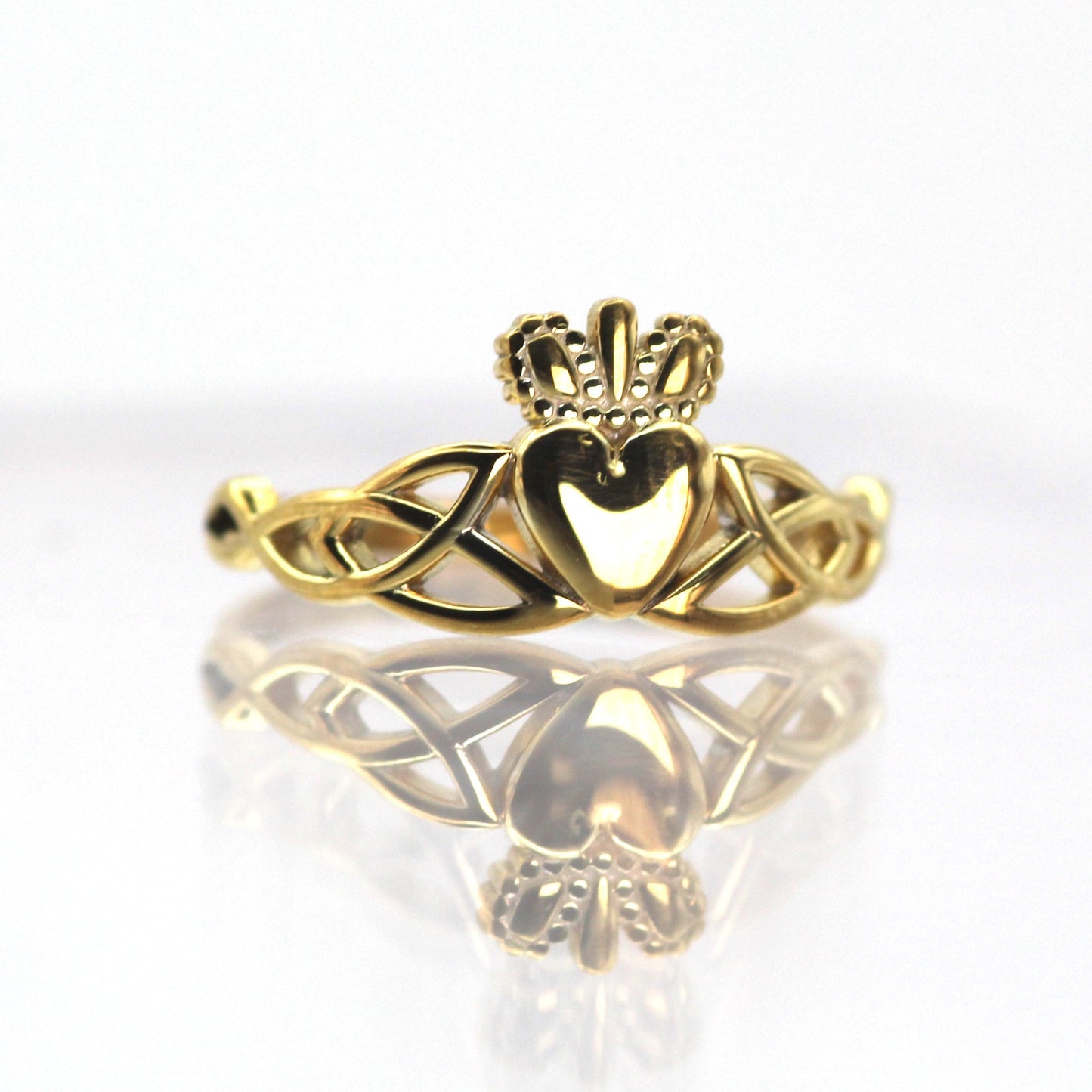 14k Irish Claddagh Gold Ring