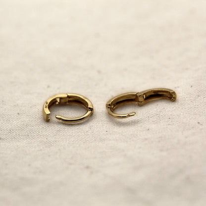 14k Yellow Solid Gold Huggies Earrings