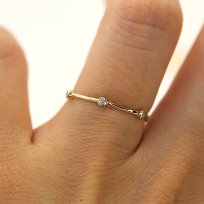 14k Timeless Simple Bezel Setting Diamond Ring