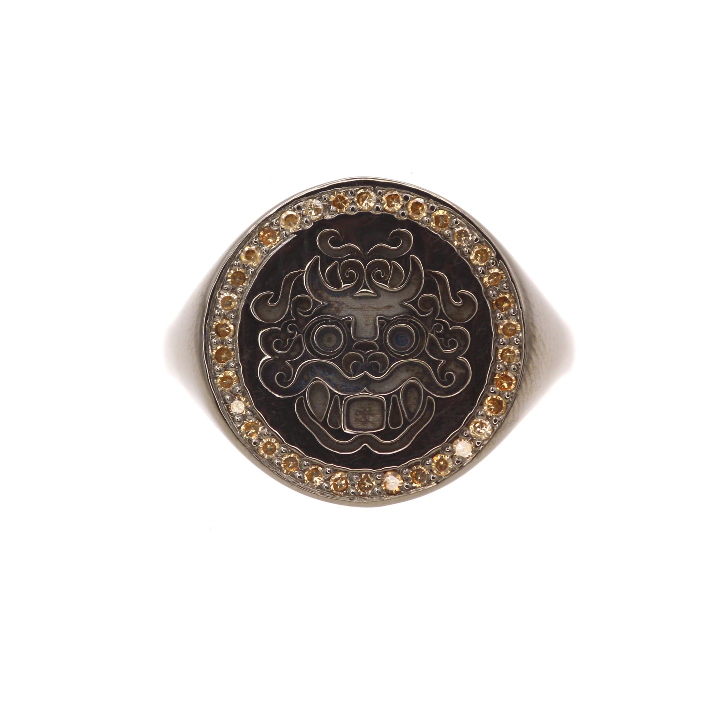 Customized Engraving Black Dragon Siget Ring