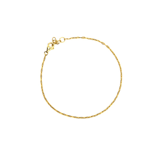 Handmade Think Link Chain Gold Bracelet