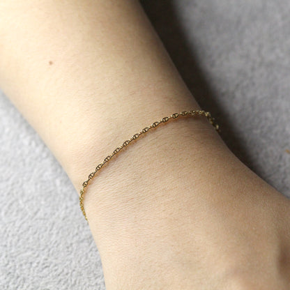 Unique Thin Chain Gold Bracelet