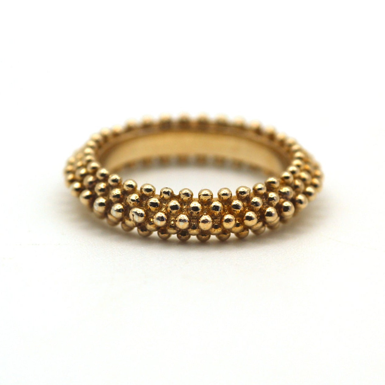 Oder from Dhaarna Mehta Handmade 14k Gold Ball Texture Ring