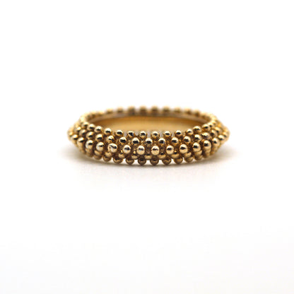Handmade 14k Gold Ball Texture Ring