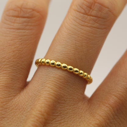 Handmade Eternity Beads Gold Ring