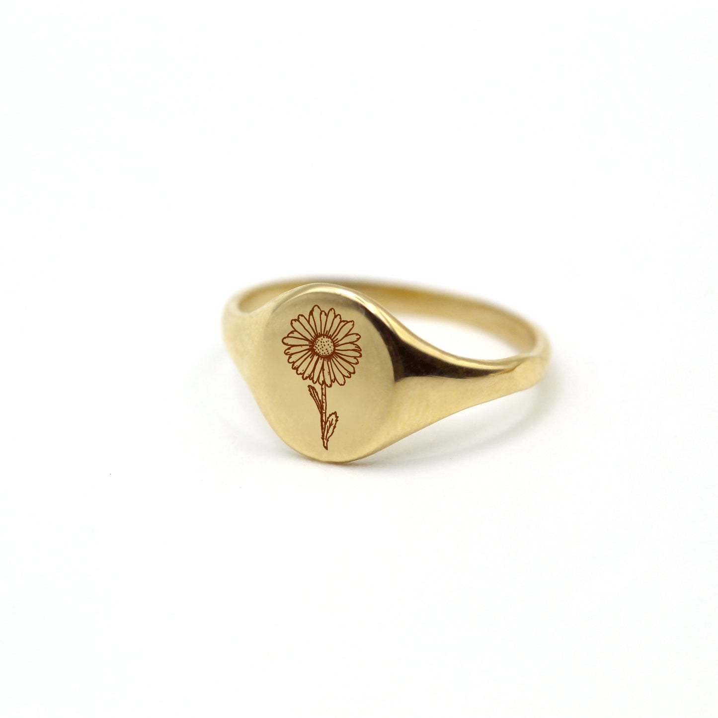 18k Daisy Flower Gold Ring