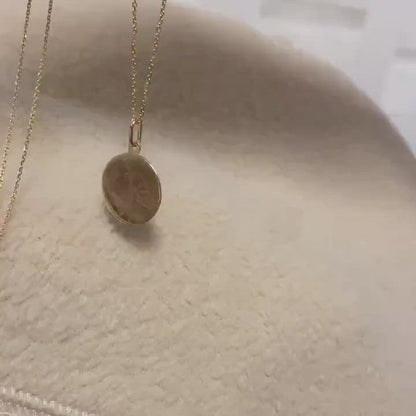14k Engraving Necklace