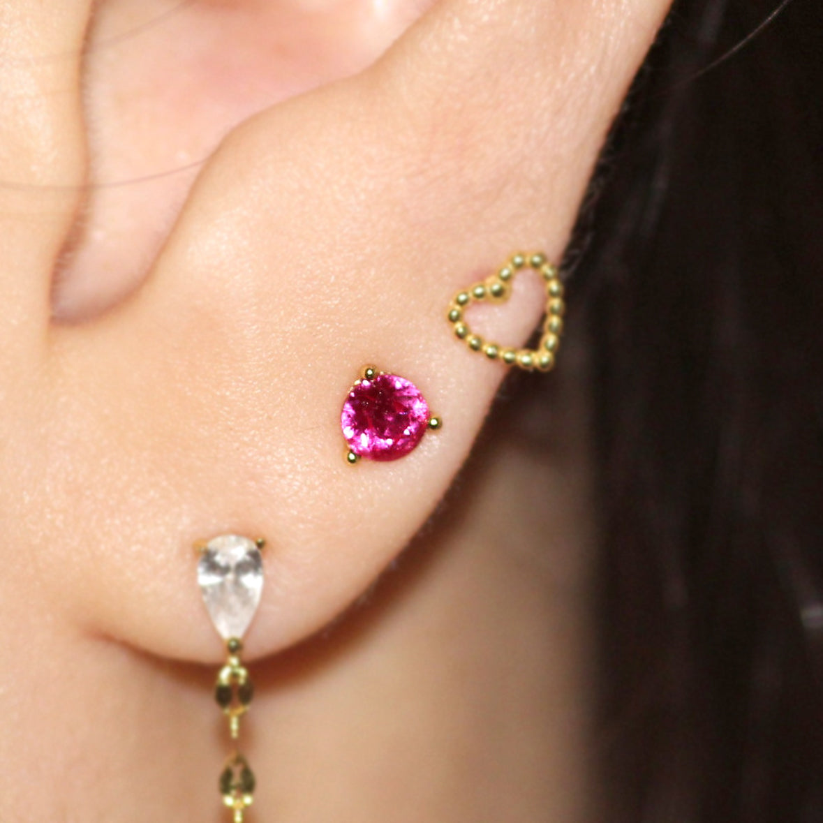 14k Gold Birthstone Earrings