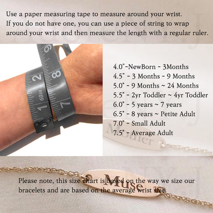 14k Customized Engraving Bracelet
