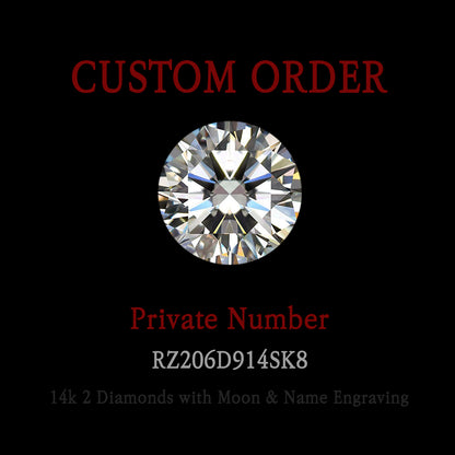 Custom Ring for Abigail Maller - 14k Diamond with Moon Engraving Ring ...