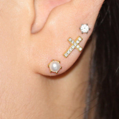 14k Pearl Stud Earrings