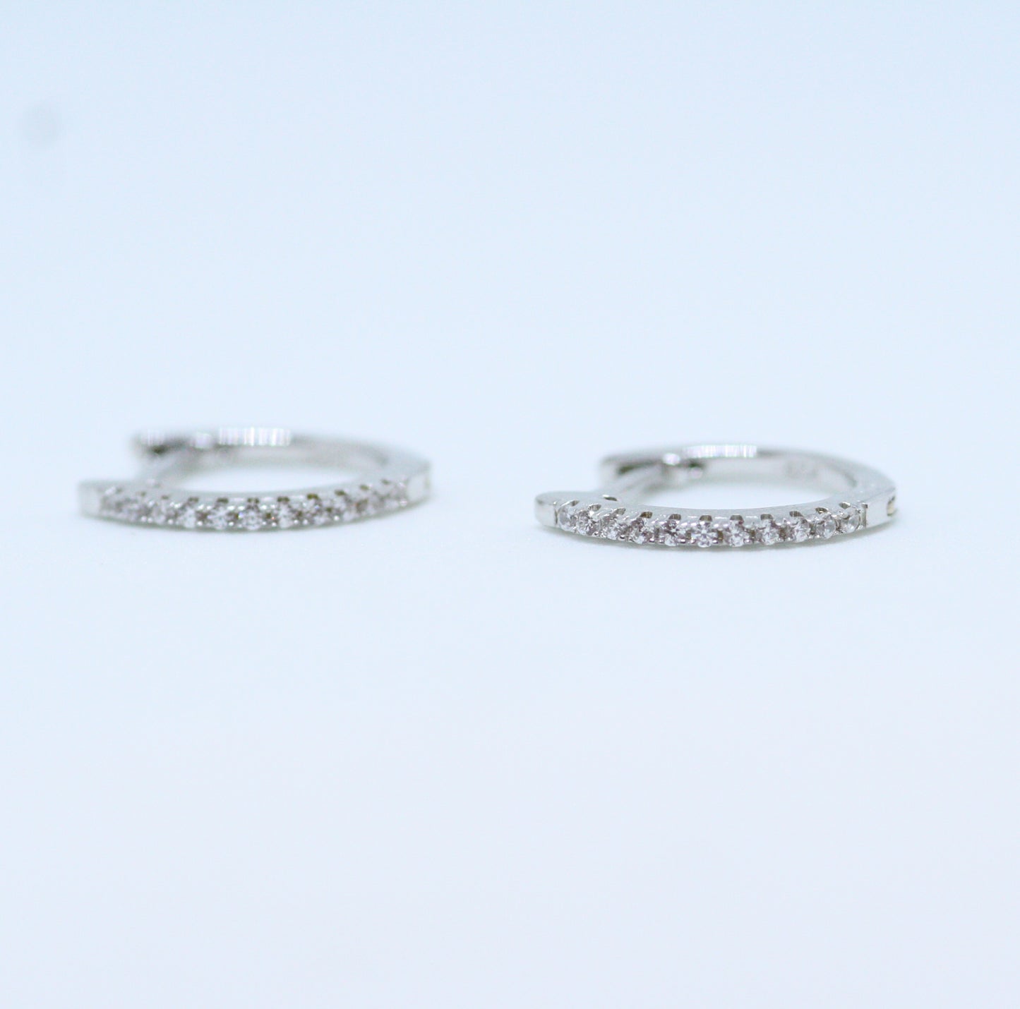 Thin Diamonds Small Size Hoop Earrings