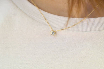 Bezel Setting 3mm (0.1ctw) Diamond Necklace
