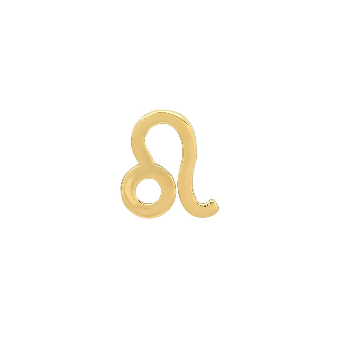 14k Gold Zodiac Earrings -  Leo Jul23 - Aug 23