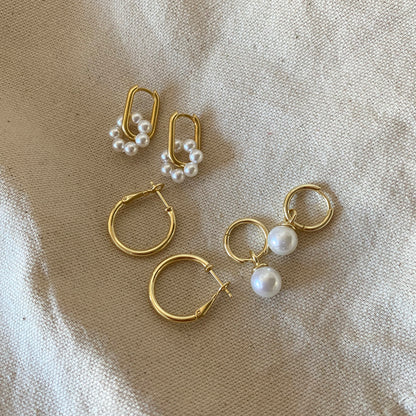 Sterling Silver Hoop Gold Earrings