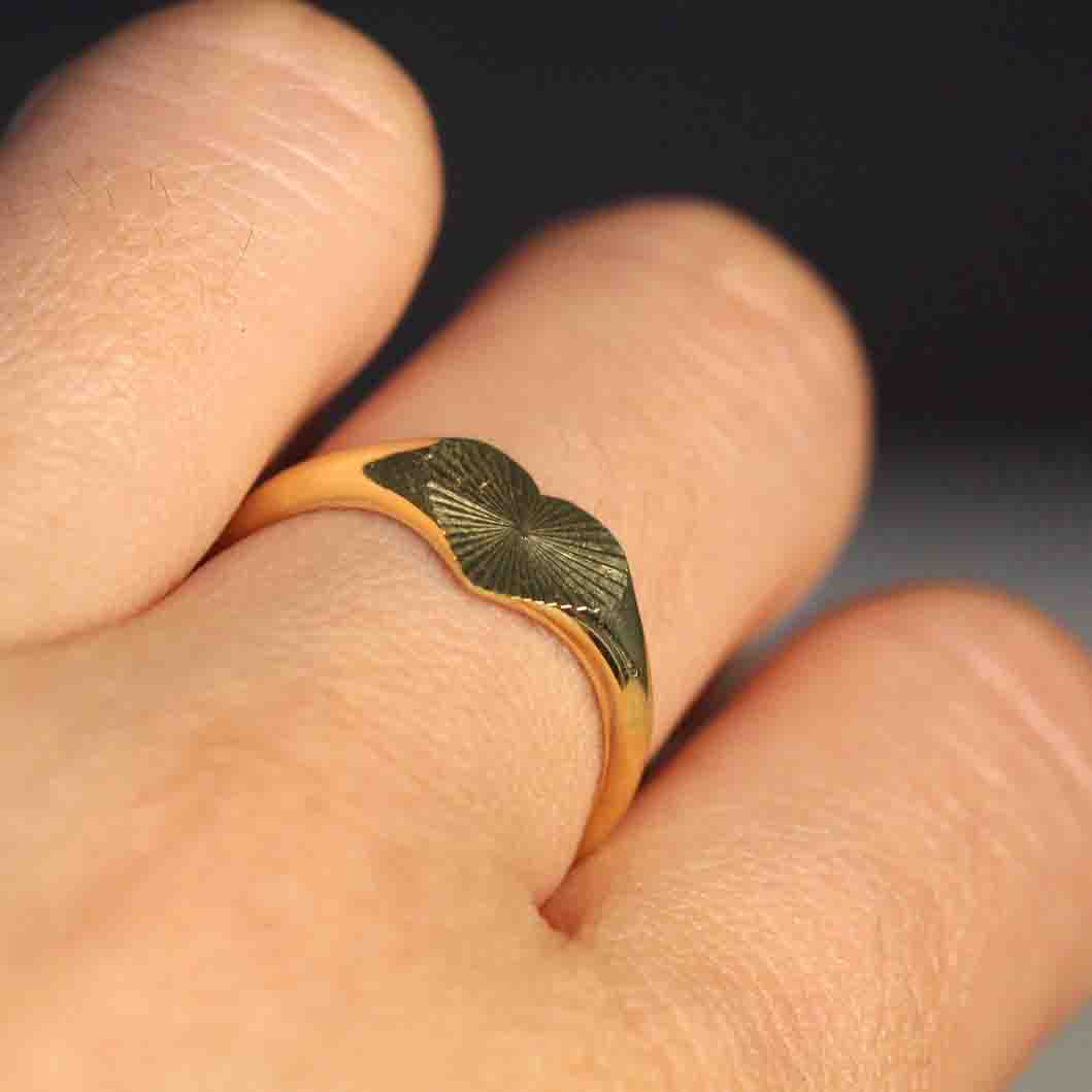 10k Solid Gold Heart Ring.