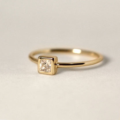 Princess Cut Diamond Engagement Ring in 14k Gold