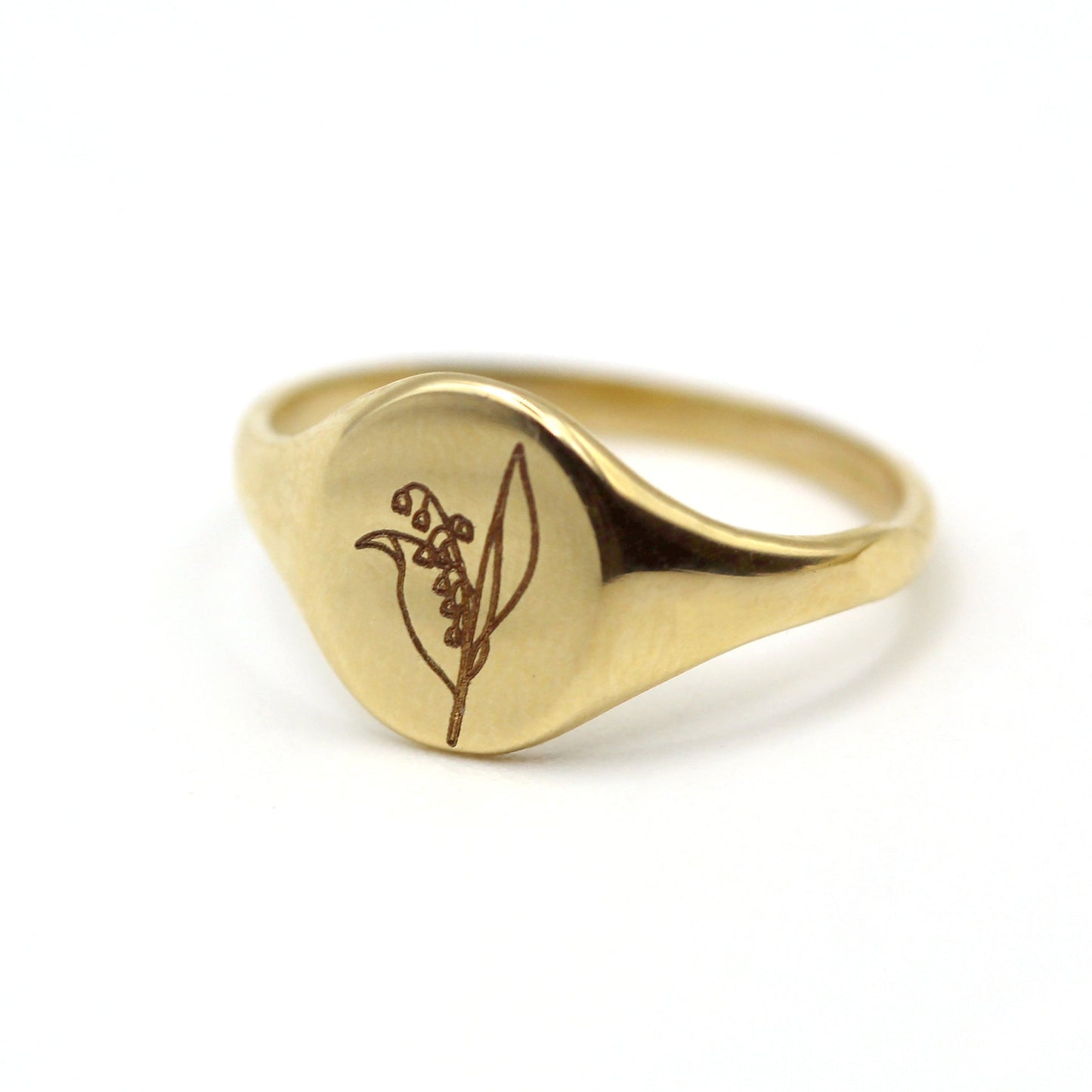 Lily of The Valley Flower Gold Ring | VicStone.NYC