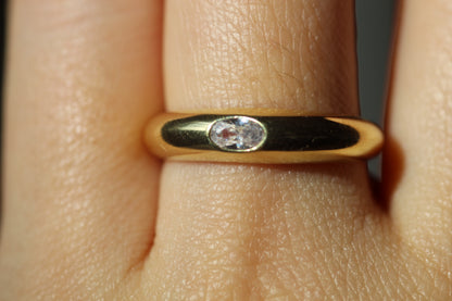 14k Oval Cut Diamond Ring