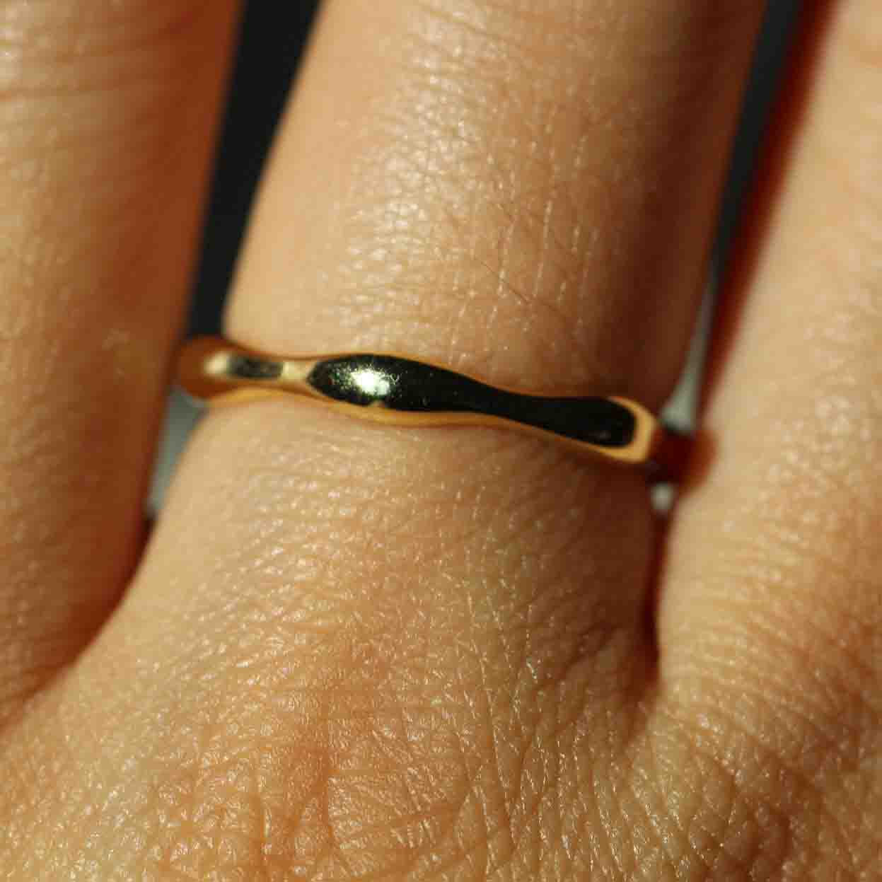 Gold Wave Ring.
