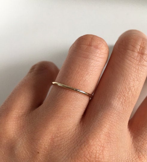 14k little thin ring - handcraft jewelry brand
