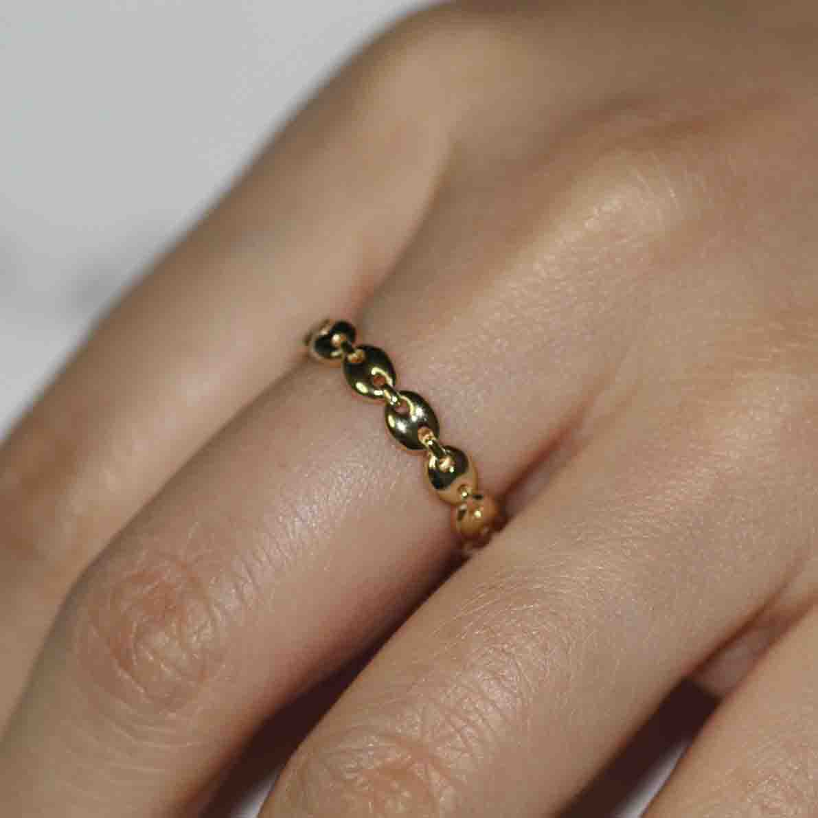 Gold Chain Ring.