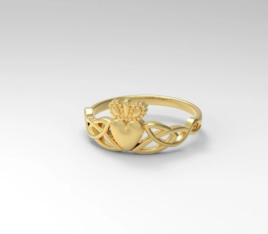 14k Gold Claddagh Ring