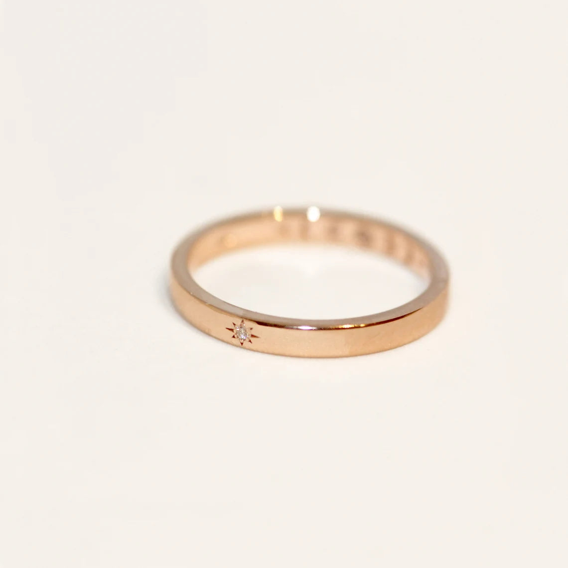 Custom Ring for Abigail Maller - 14k Diamond  with Moon Engraving Ring