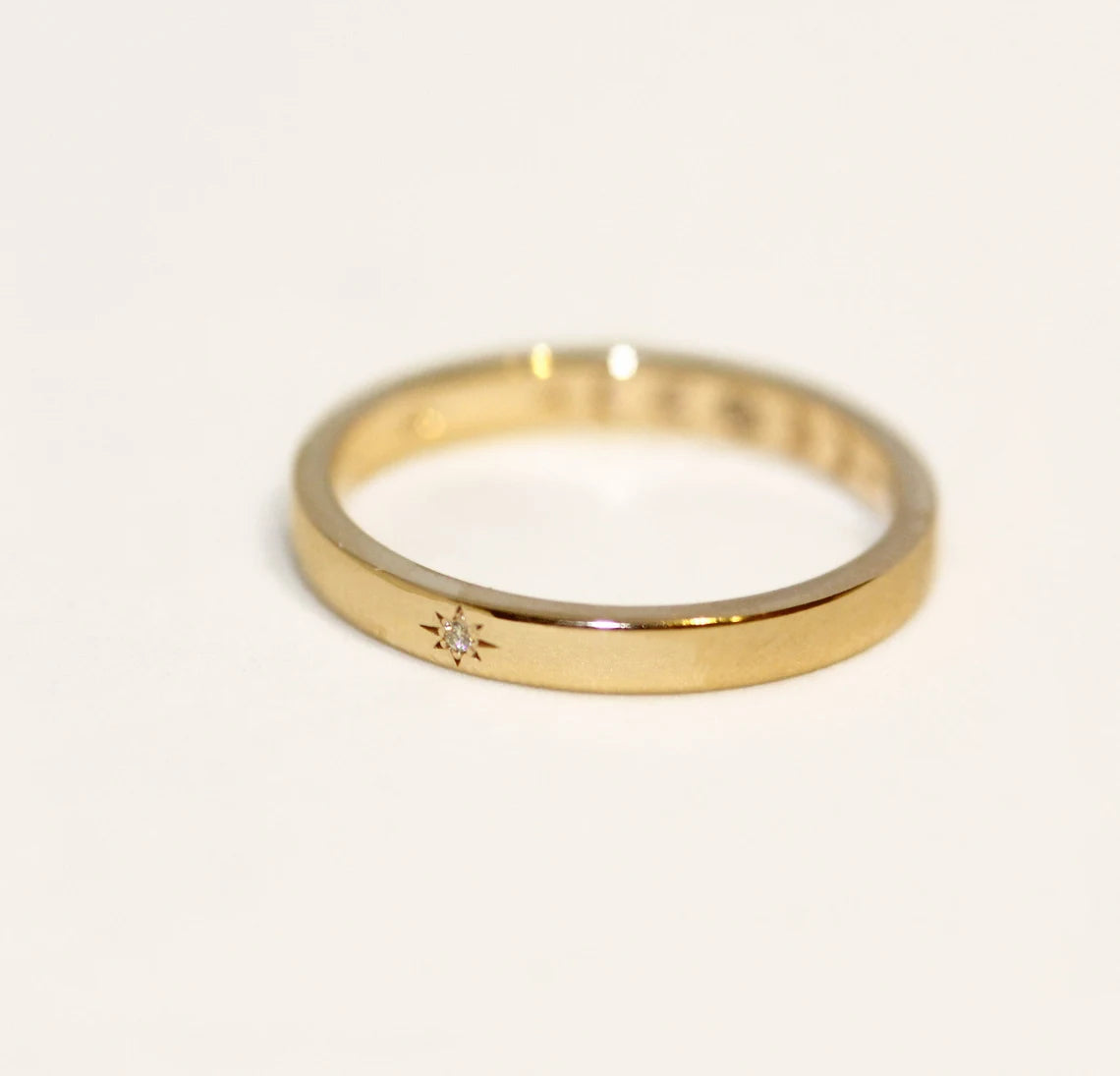 Custom Ring for Abigail Maller - 14k Diamond  with Moon Engraving Ring