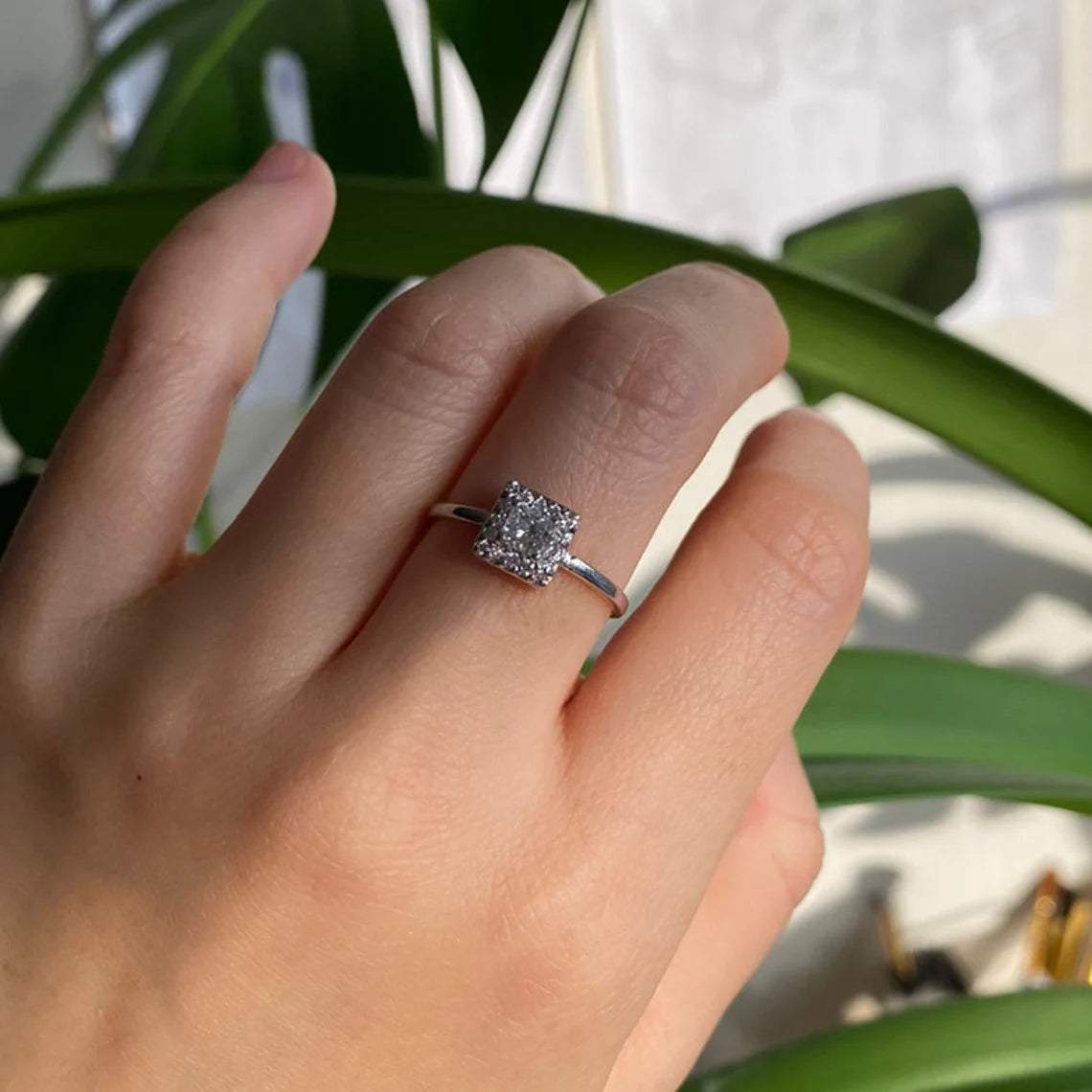 Real Diamond Platinum Engagement Ring