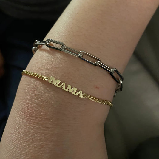 Sterling Silver Mama Bracelet
