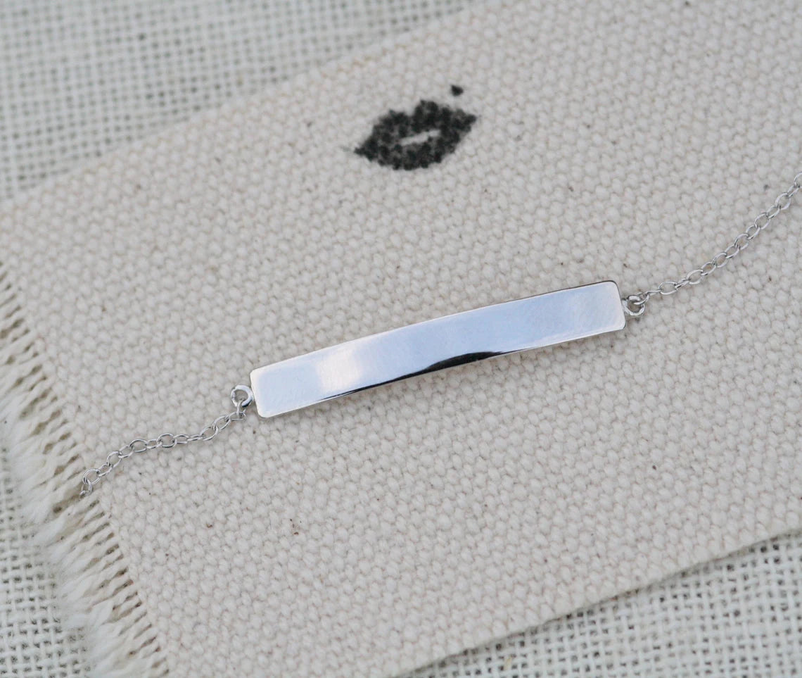 Custom Engraving Silver Bracelet