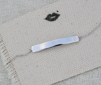 Customized Letter Engraving Silver Bracelet