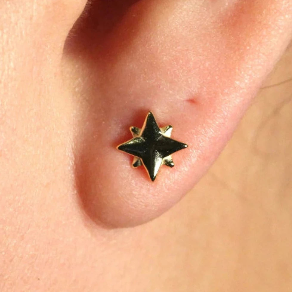 14k Gold Northern Star Earrings